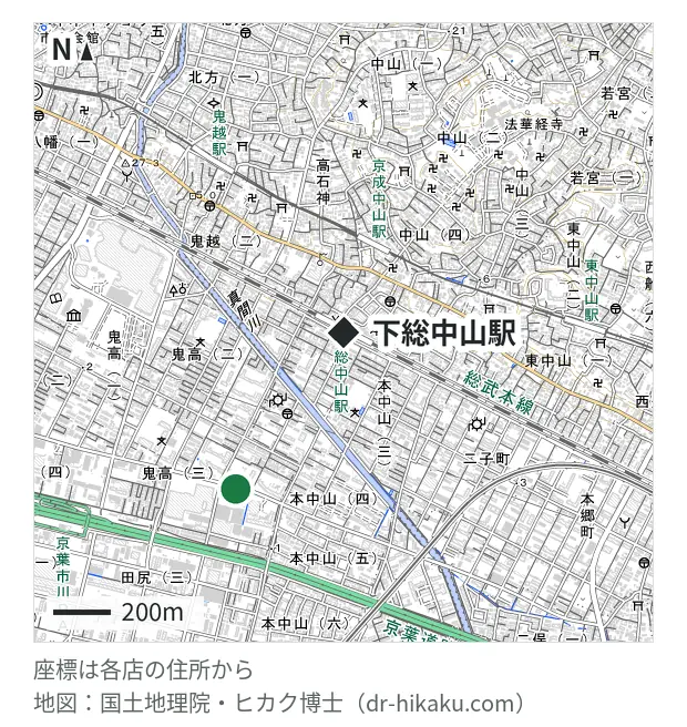 スマホ修理工房 市川鬼高店・下総中山駅 665m・徒歩9分
