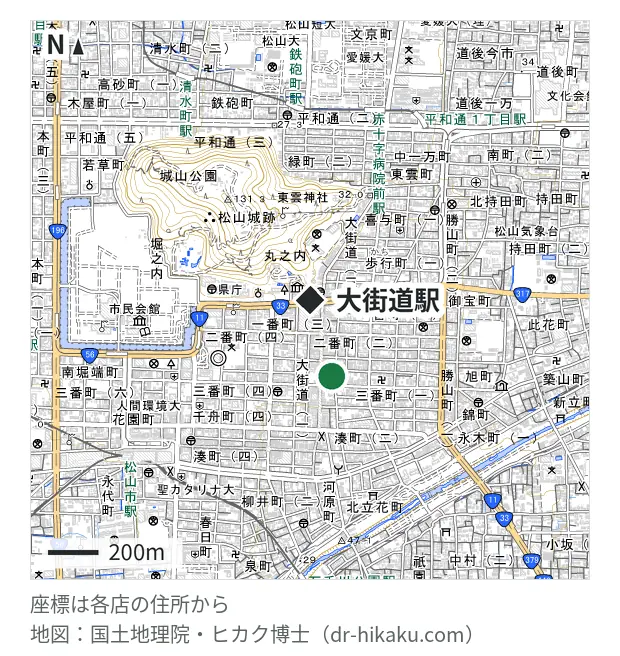 スマップル 松山店・大街道駅 315m・徒歩4分