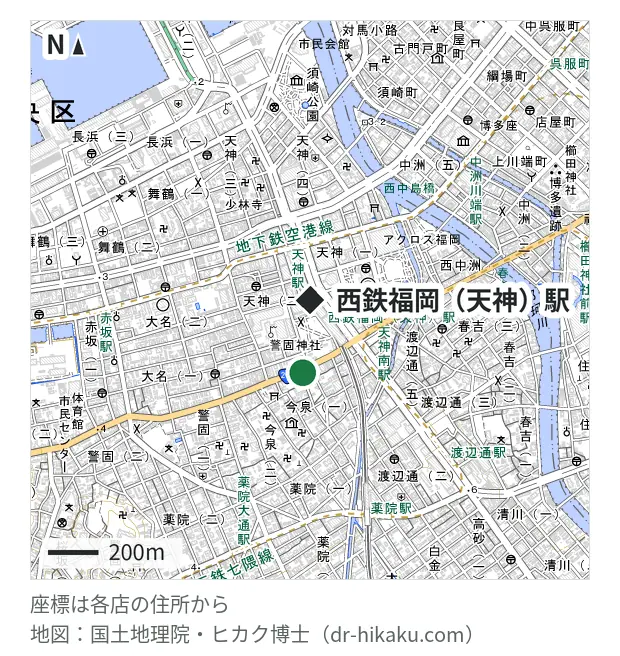 スマップル 天神店・西鉄福岡（天神）駅 290m・徒歩4分