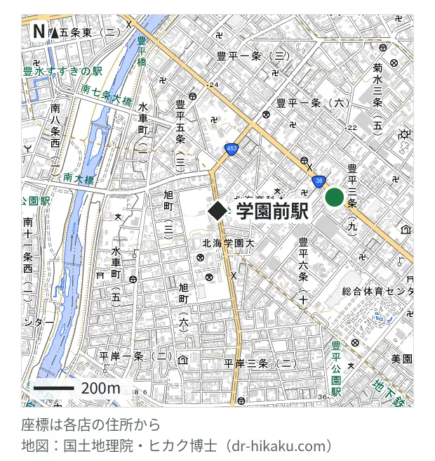 あいプロ 札幌豊平本店・学園前駅 586m・徒歩8分