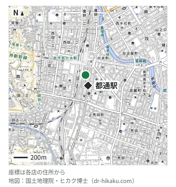 スマップル 鹿児島店・都通駅 153m・徒歩2分