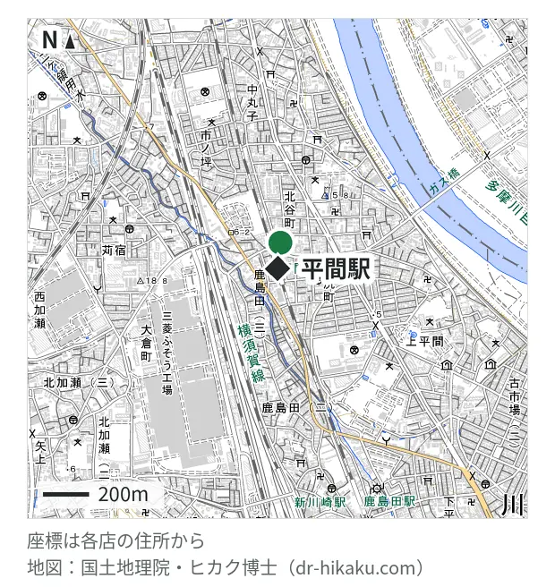 モバイアス 平間川崎武蔵小杉店・平間駅 112m・徒歩2分