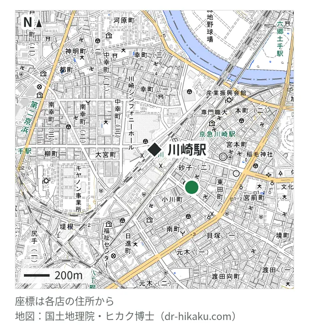リンゴ屋 川崎店・川崎駅 412m・徒歩6分