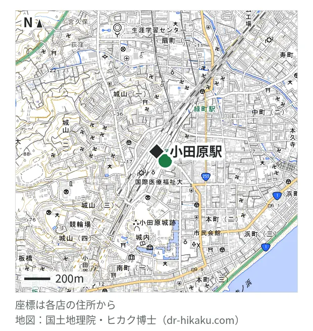 スマホスピタル 小田原・小田原駅 73m・徒歩1分