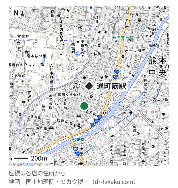 スマップル 熊本店・通町筋駅 288m・徒歩4分