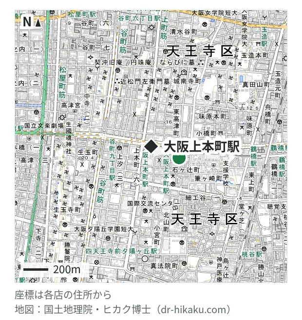 フェイズ 谷町九丁目店・大阪上本町駅 199m・徒歩3分