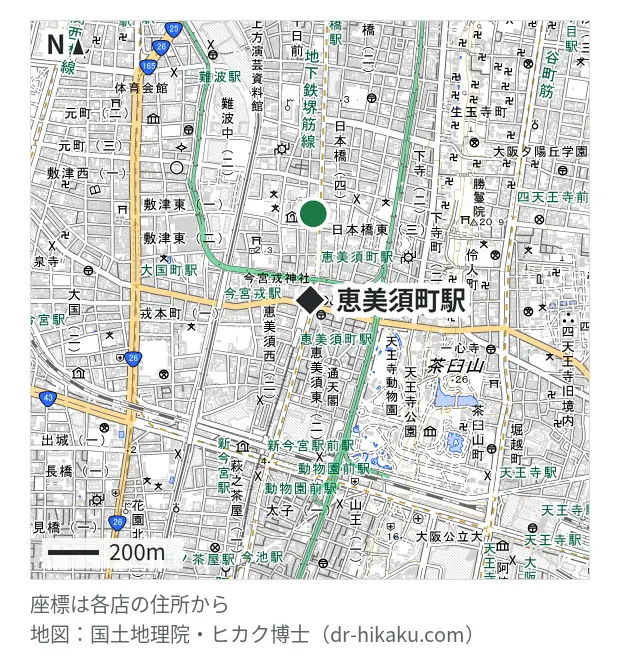 じゃんぱら 大阪日本橋3号店・恵美須町駅 227m・徒歩3分