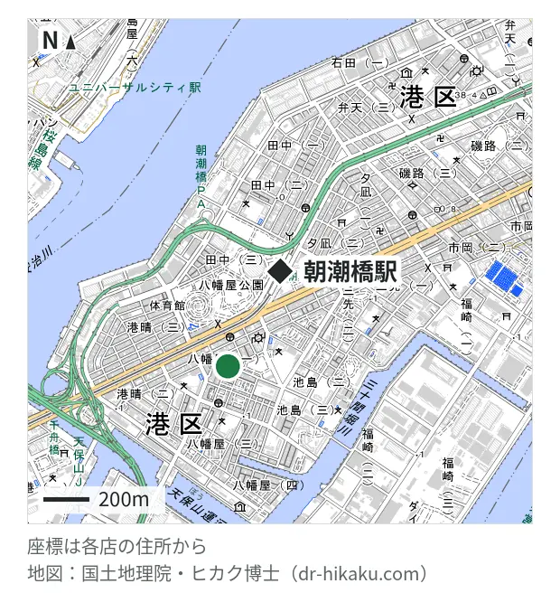 ヤハタヤカメラ・朝潮橋駅 472m・徒歩6分