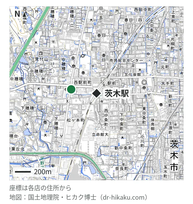 オリスマ JR茨木店・茨木駅 322m・徒歩5分