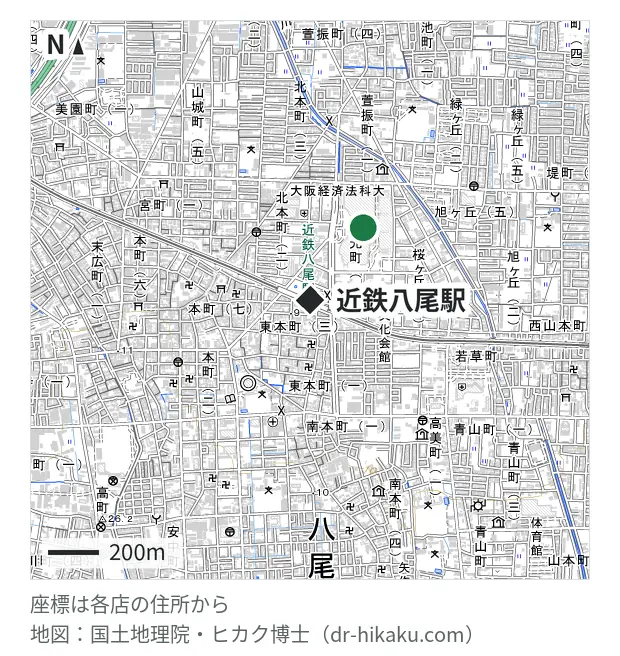 スマートクール アリオ八尾店・近鉄八尾駅 352m・徒歩5分