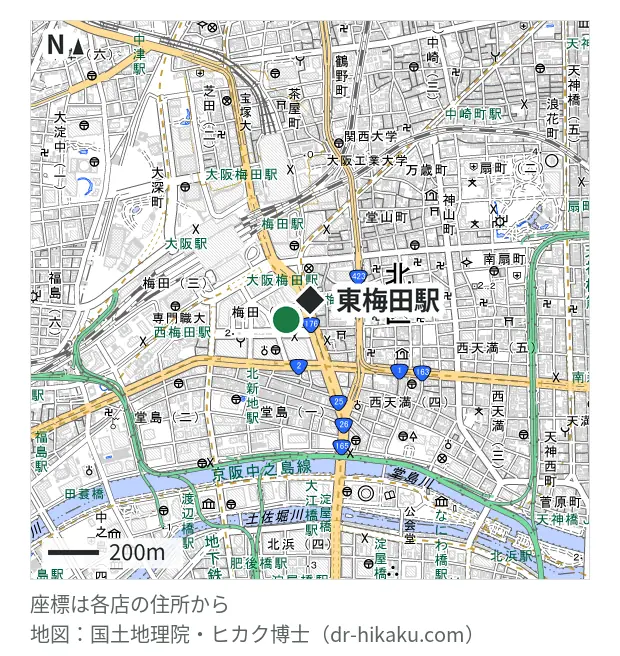 スマートまっくす 大阪梅田店・東梅田駅 122m・徒歩2分