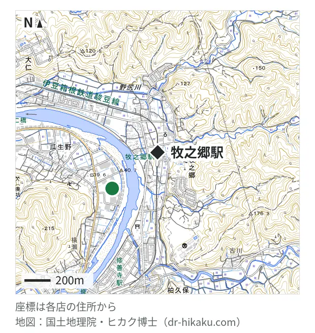 ノジマ 修善寺店・牧之郷駅 447m・徒歩6分
