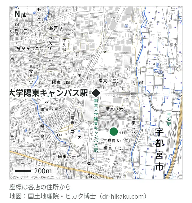 ダイワンテレコム ベルモール宇都宮店・宇都宮大学陽東キャンパス駅 527m・徒歩7分