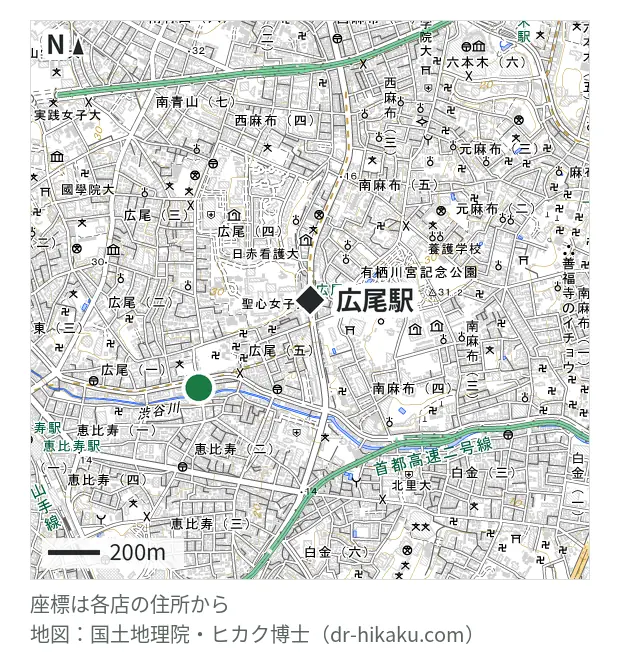 カバーガレージ 恵比寿店・広尾駅 550m・徒歩7分