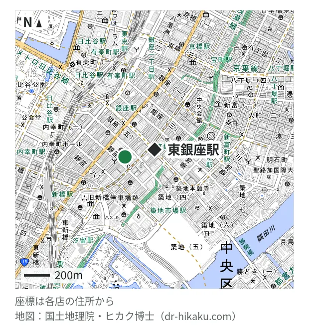 ダイワンテレコム 銀座店・東銀座駅 225m・徒歩3分