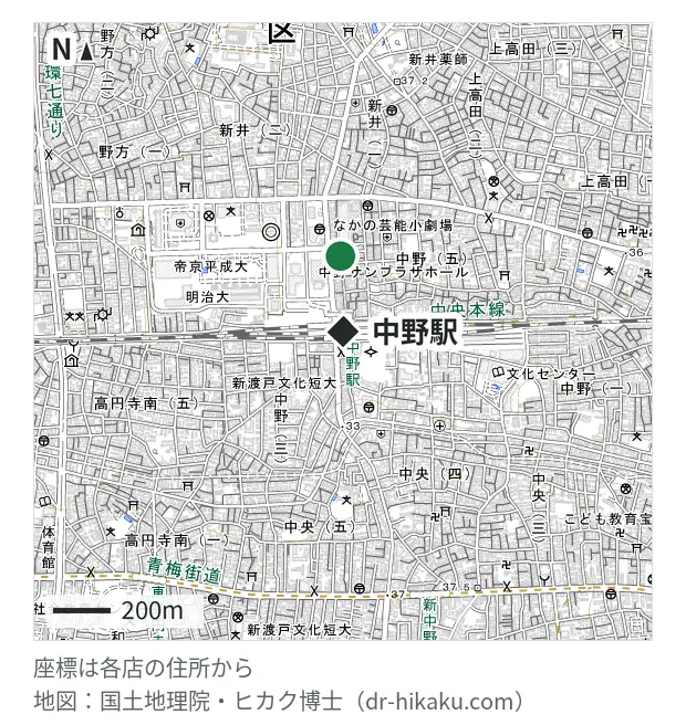 ダイワンテレコム 中野店・中野駅 265m・徒歩4分