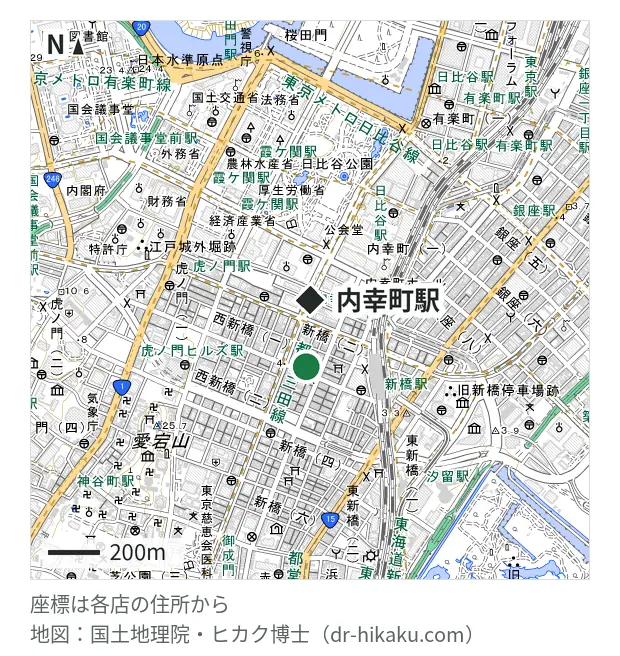 じゃんぱら 新橋烏森通り店・内幸町駅 260m・徒歩4分