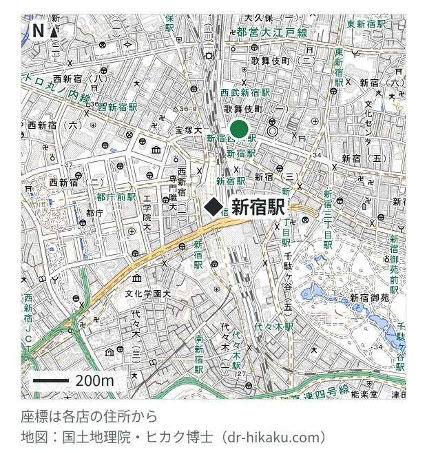 じゃんぱら 新宿東口店・新宿駅 163m・徒歩3分