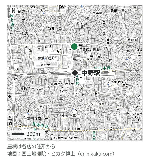 じゃんぱら 中野ブロードウェイ店・中野駅 418m・徒歩6分