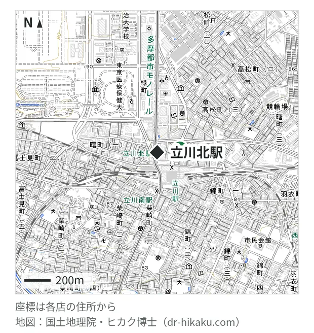 じゃんぱら 立川フロム中武店・立川北駅 177m・徒歩3分