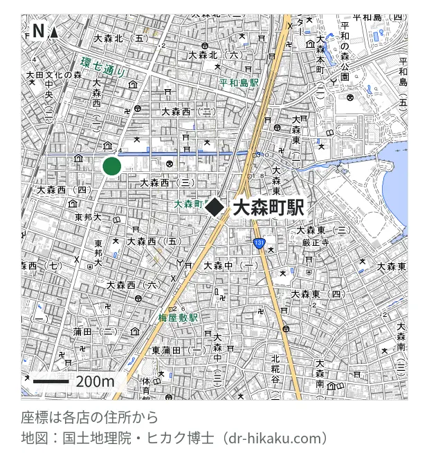 ノジマ マチノマ大森店・大森町駅 619m・徒歩8分