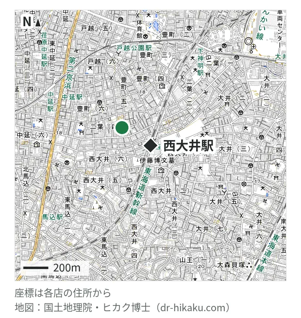 プラソンラボ・西大井駅 269m・徒歩4分