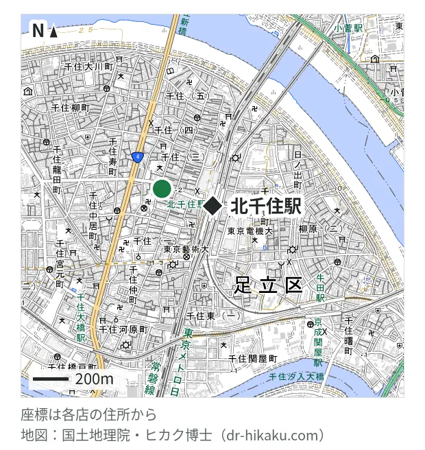 iFC 足立北千住店・北千住駅 262m・徒歩4分