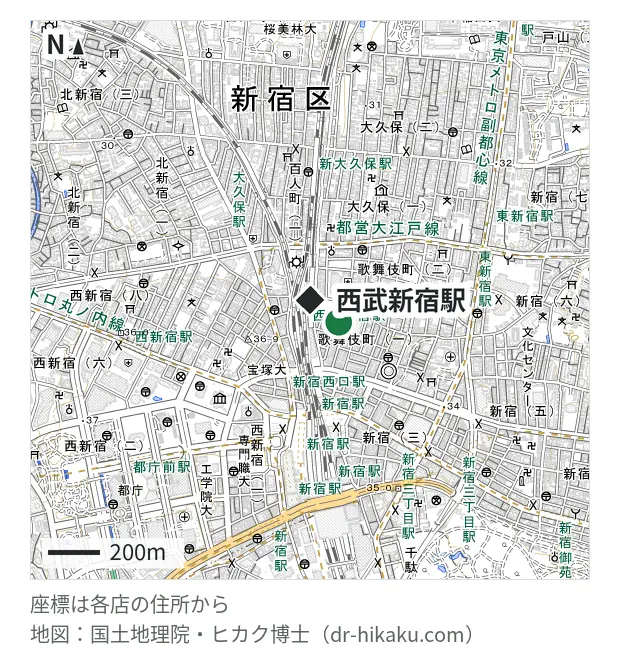 スマホスピタル新宿店・西武新宿駅 142m・徒歩2分