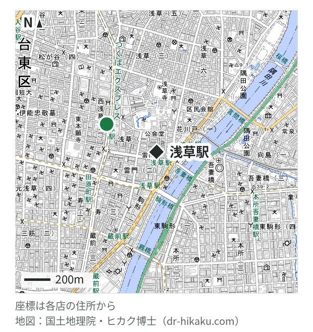 スマレストア 浅草店・浅草駅 78m・徒歩1分