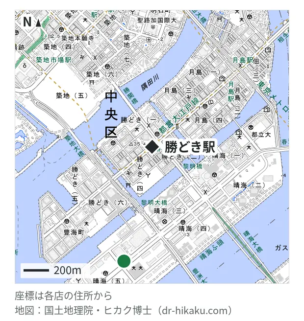 スマートクール ららテラス HARUMI FLAG店・勝どき駅 932m・徒歩12分