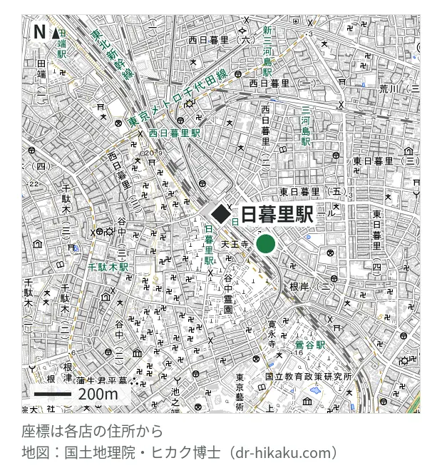 ベシター 日暮里店・日暮里駅 273m・徒歩4分